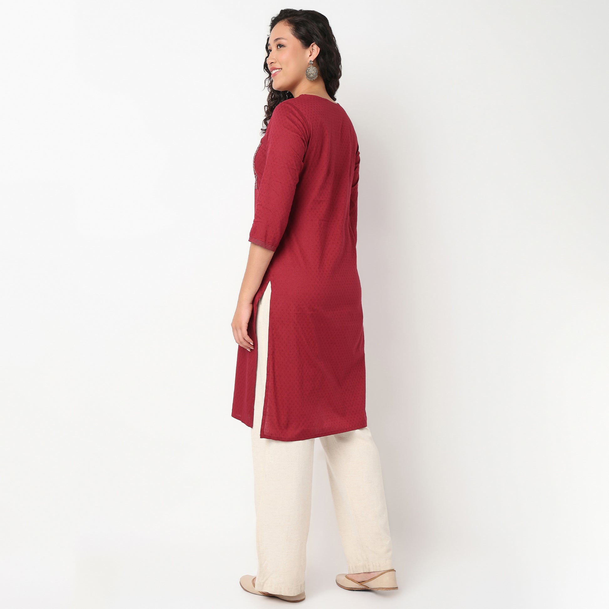 Embroidered Yoke Kurta