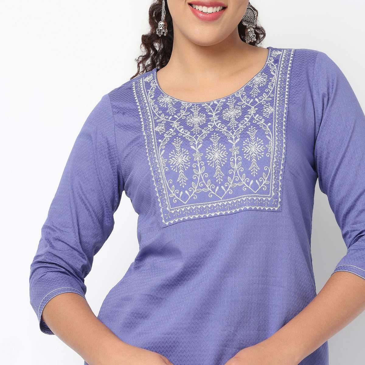 Embroidered Yoke Kurta