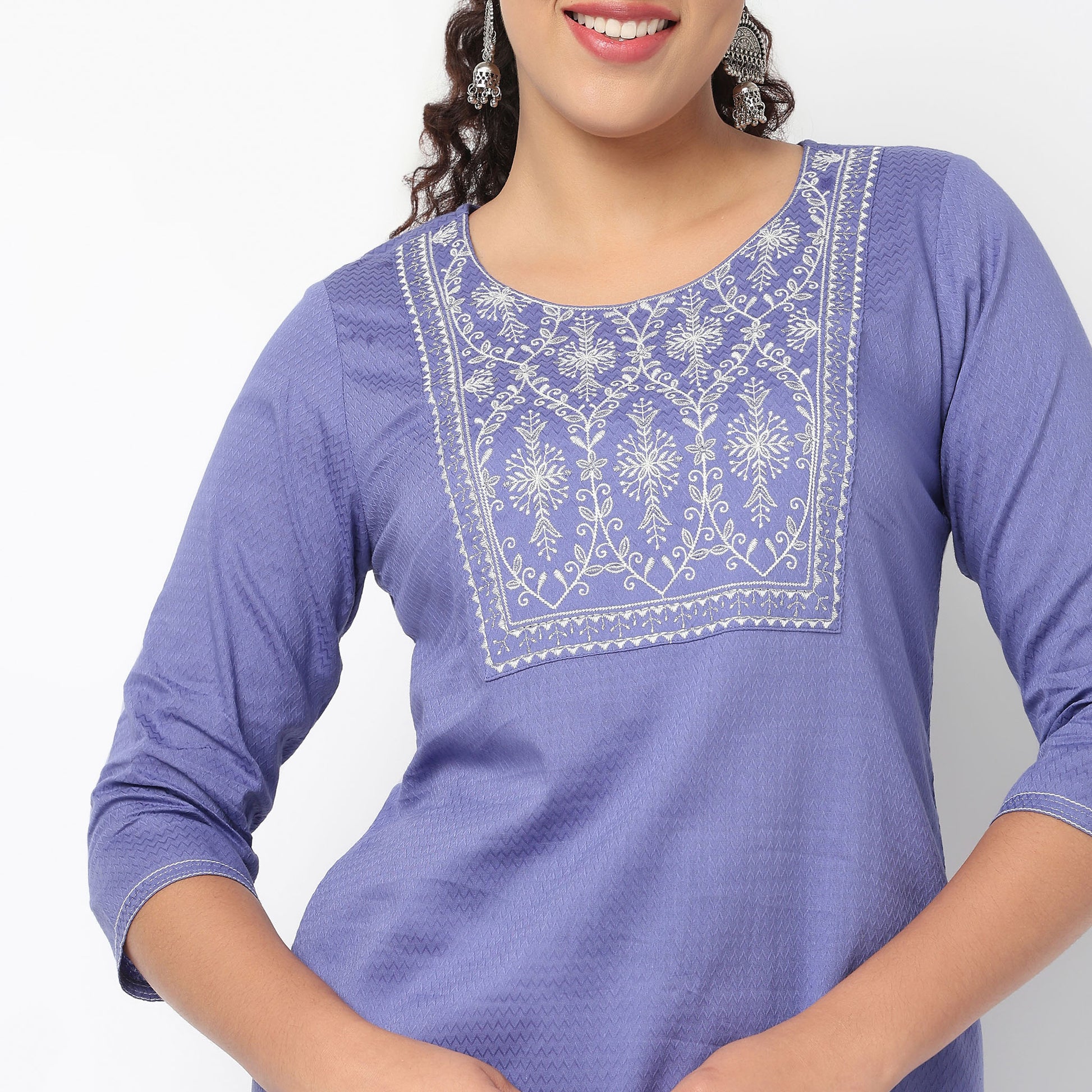 Embroidered Yoke Kurta