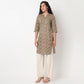 Half Placket Printed Kurta