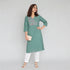 Cotton Solid Three-Fourth Sleeve Kurta