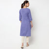 Embroidered Yoke Long Kurta