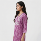 Cotton Printed V-Neck Long Kurta