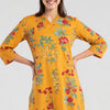 V-Neck Printed Long Kurta
