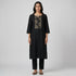 Cotton Embroidered Straight Kurta