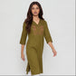 Cotton Embroidered V-Neck Kurta