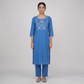 Cotton Embroidered Straight Kurta