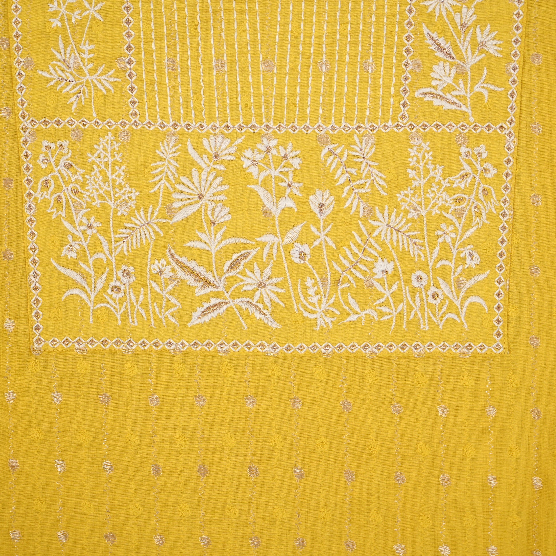 Cotton Embroidered Straight Kurta