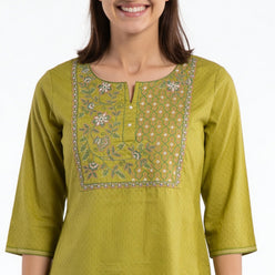 Embroidered Cotton Kurta