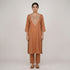 Cotton Embroidered Straight Kurta