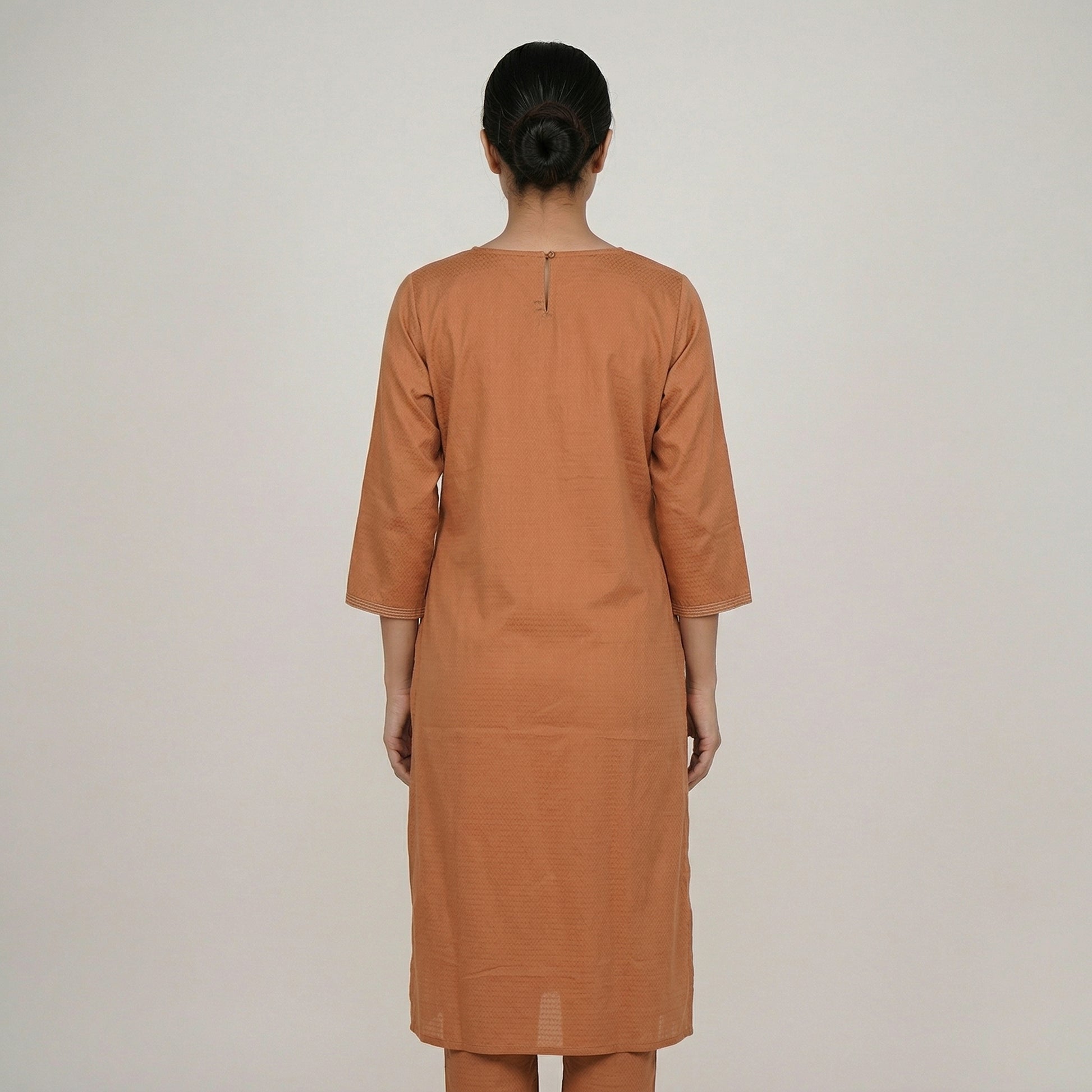 Cotton Embroidered Straight Kurta