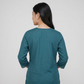 Cotton Embroidered V-Neck Kurta
