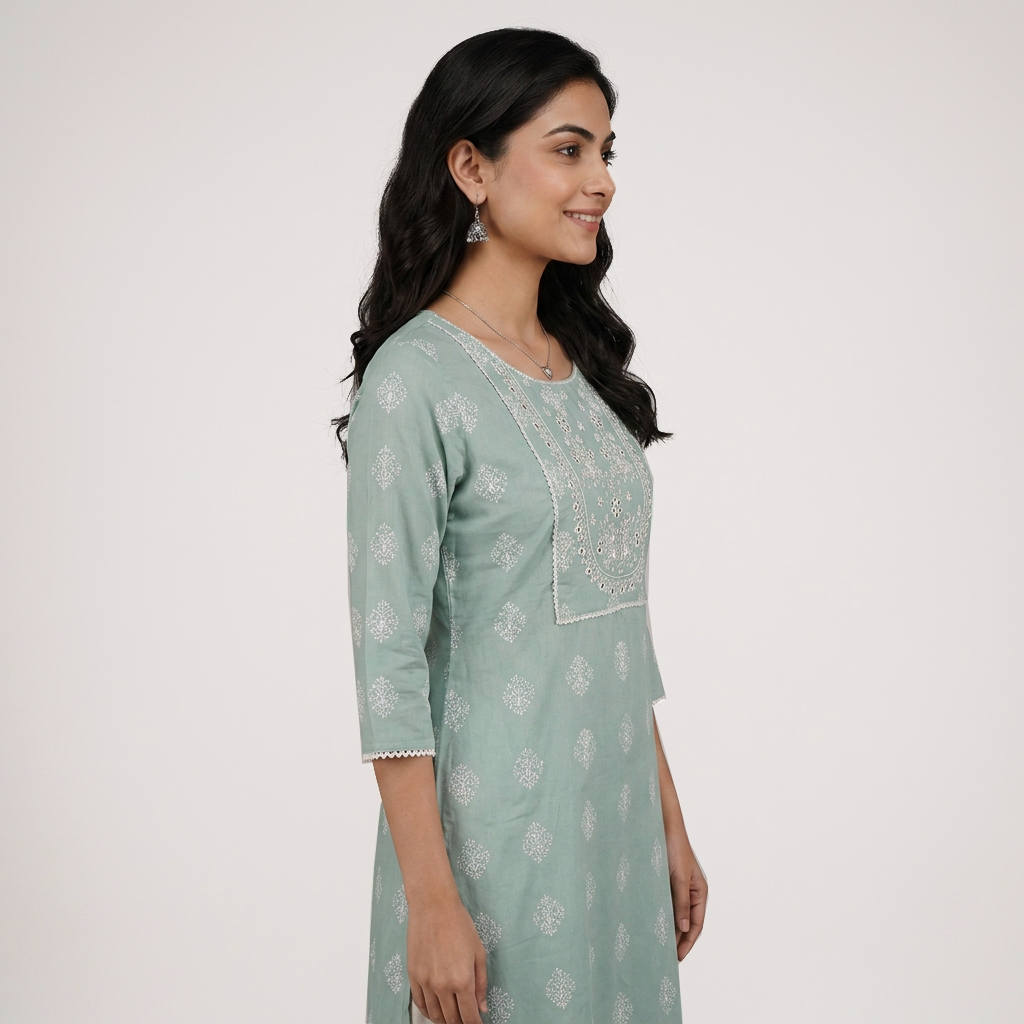 Cotton Printed Long Kurta