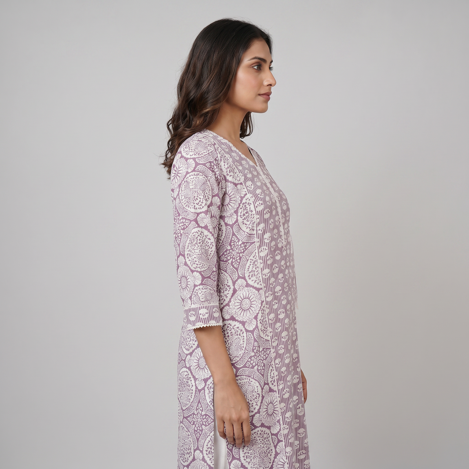 Centre Panel Printed Long Kurta