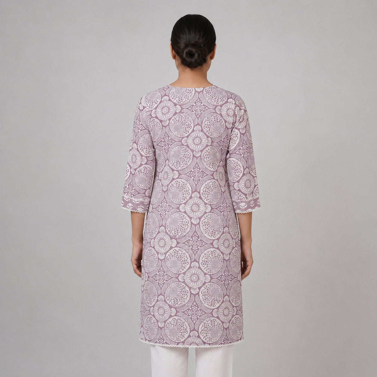 Centre Panel Printed Long Kurta