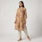 Cotton Printed Half Placket Long Kurta
