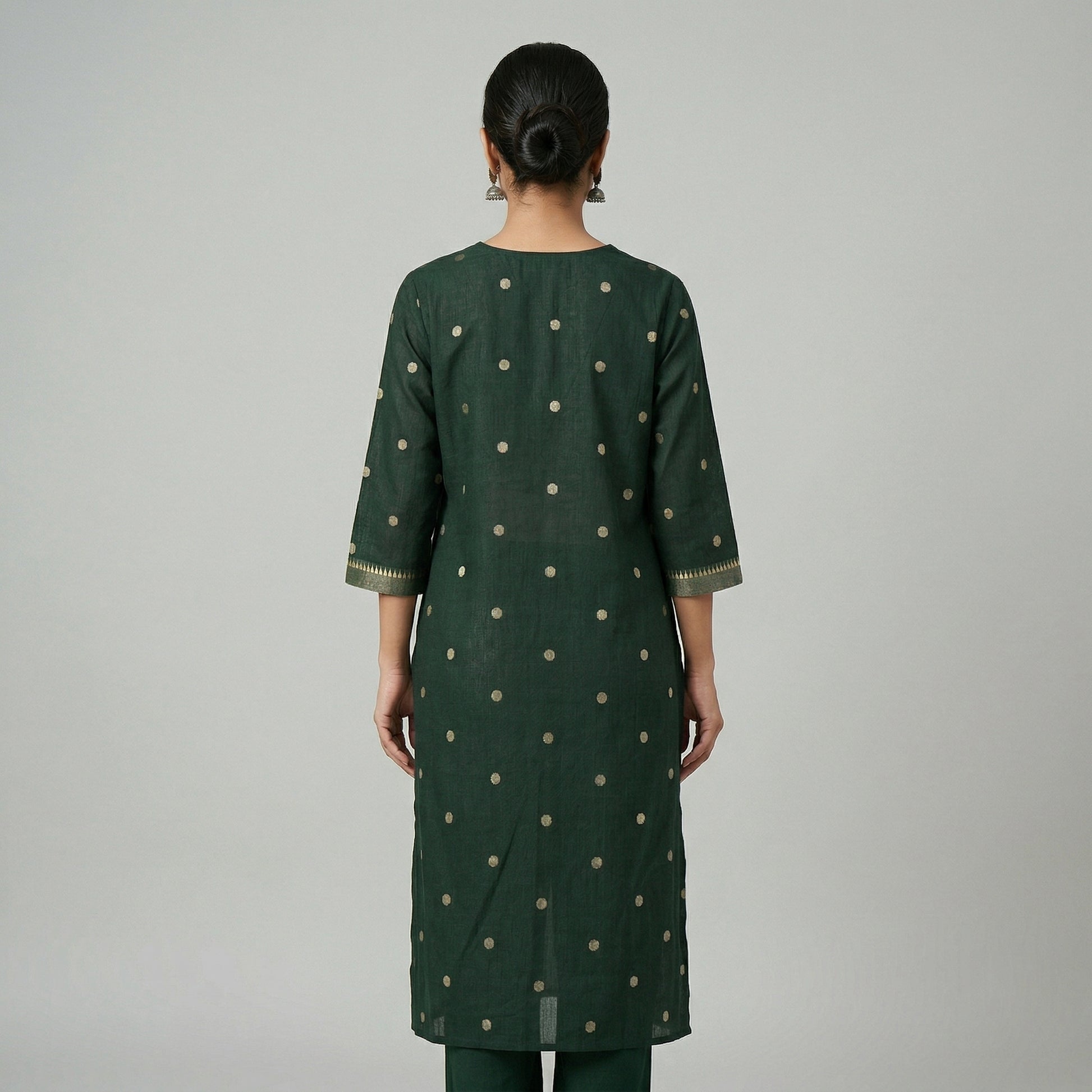 Cotton V-Neck Straight Kurta