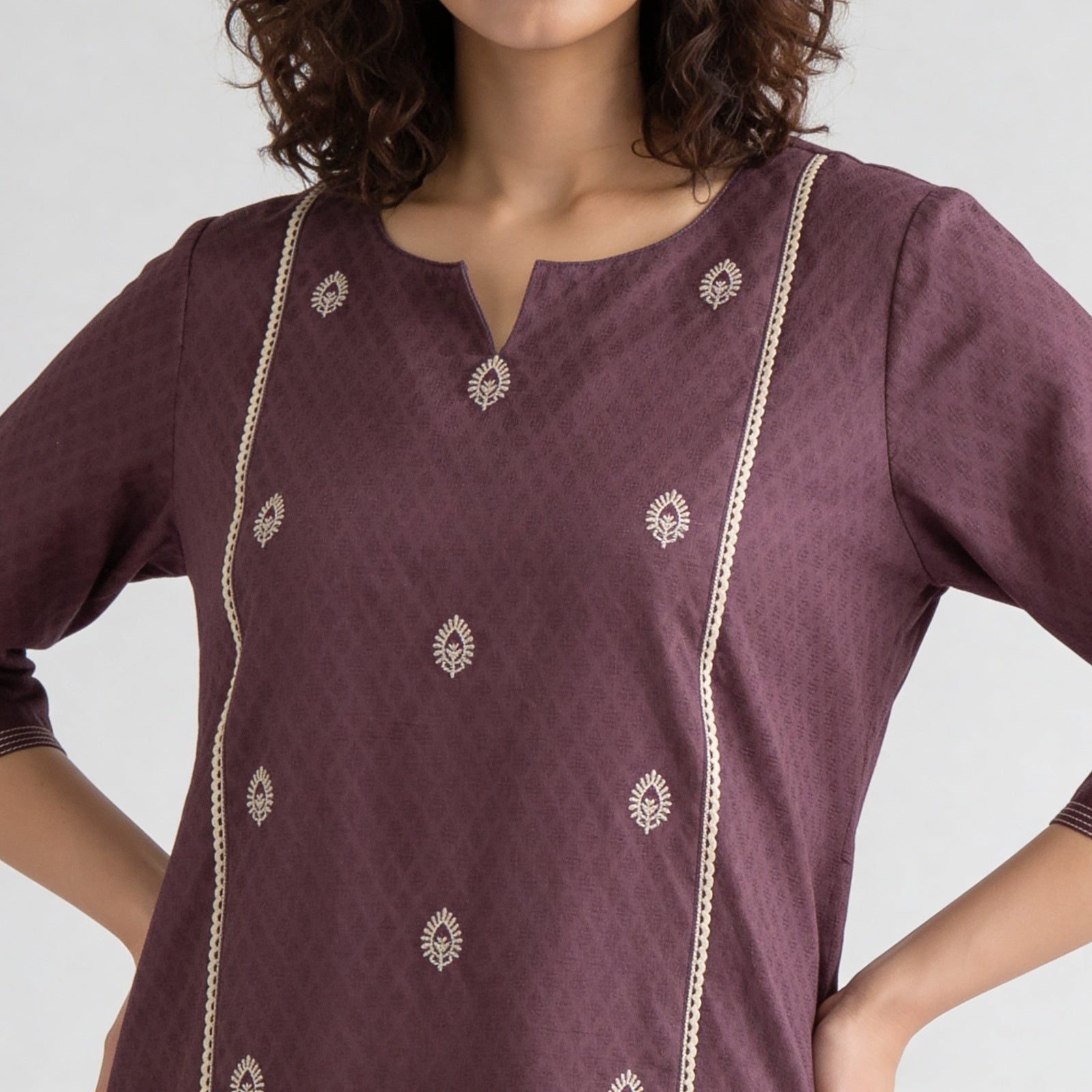 Centre Panel Embroidered Kurta