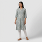 Printed V-Neck Long Kurta