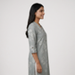 Printed V-Neck Long Kurta