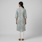 Printed V-Neck Long Kurta