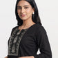 Cotton Embroidered Straight Kurta