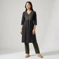 V-Neck Embroidered Kurta