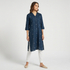 Printed V Notch With Half Placket Kurta