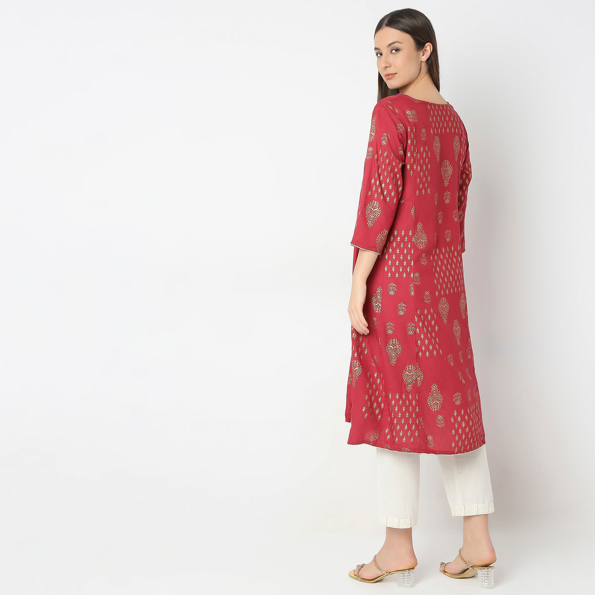 Flare Fit Printed Kurta