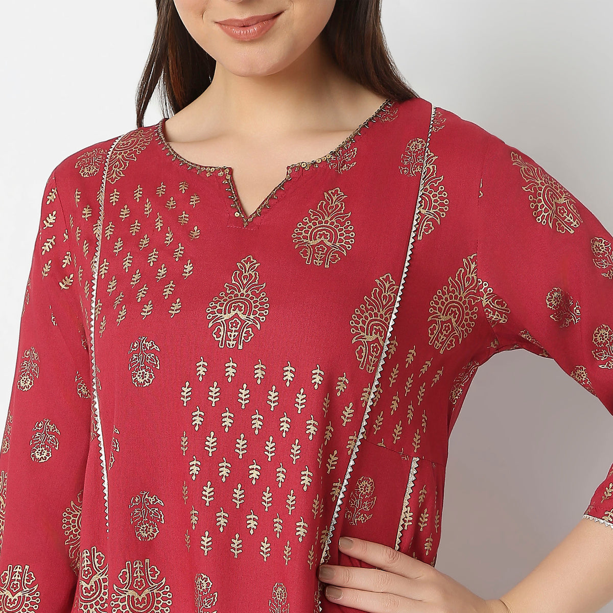 Flare Fit Printed Kurta