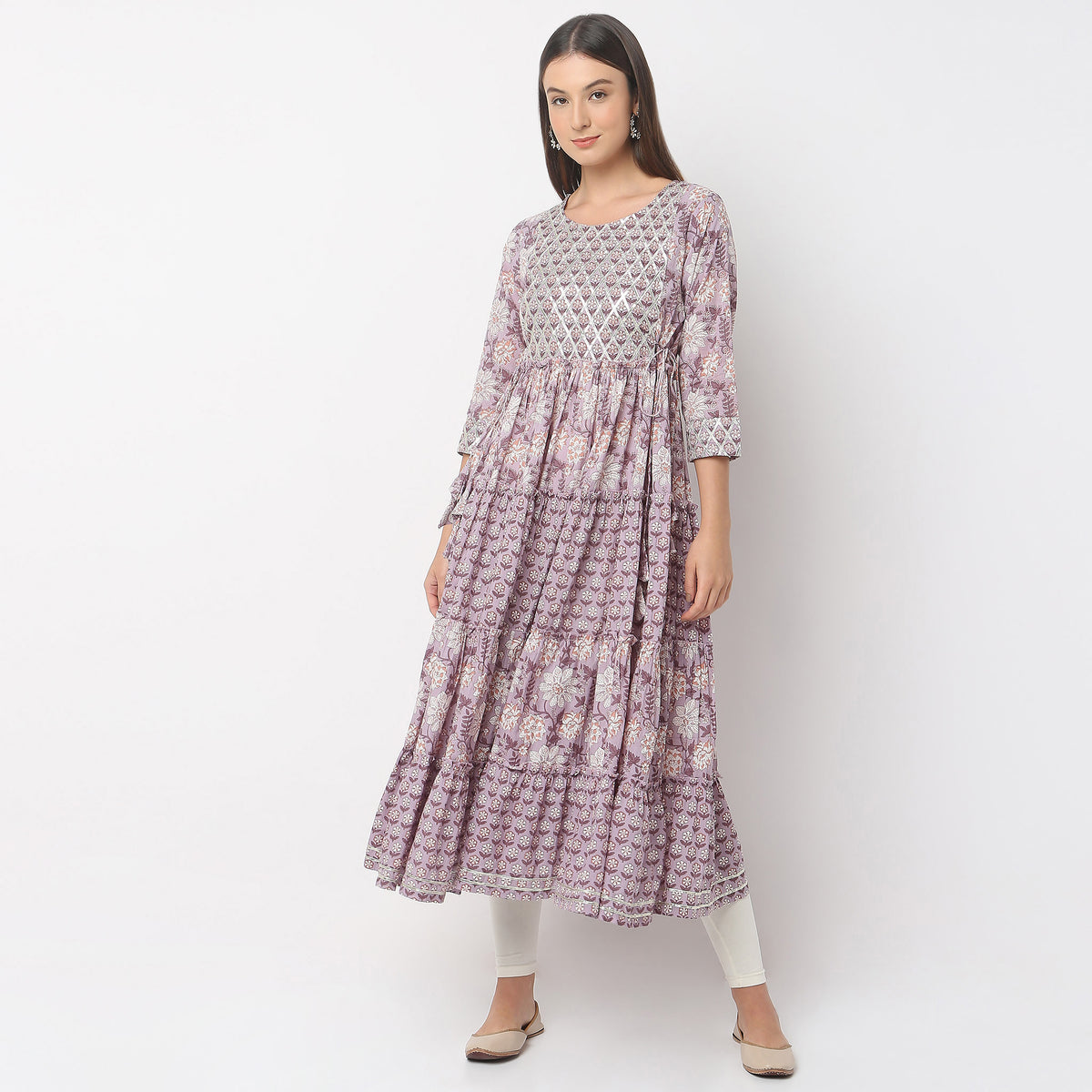 Flare Fit Printed Kurta