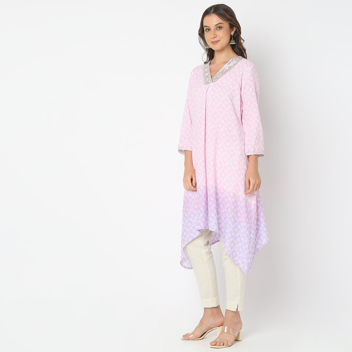 Flare Fit Printed Kurta