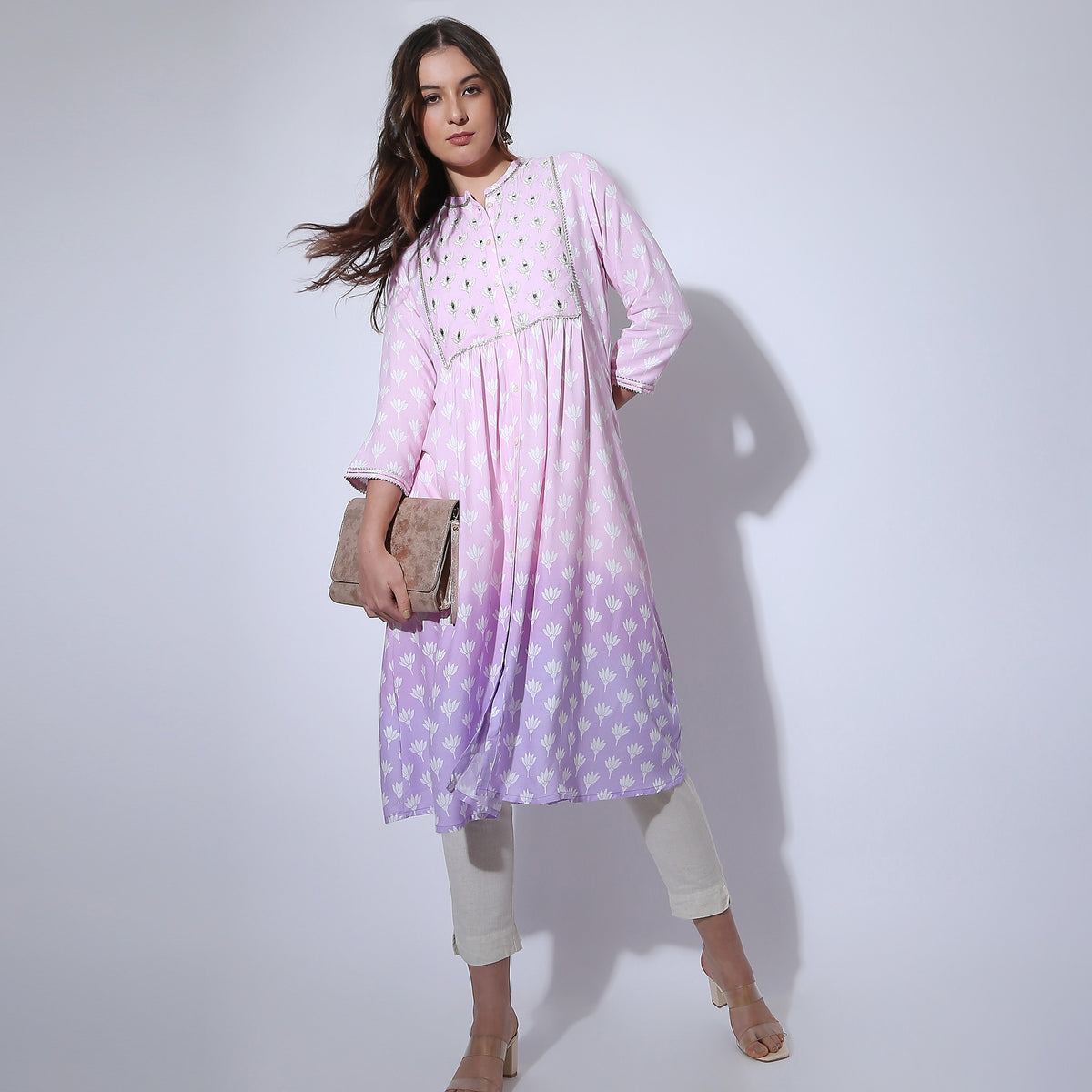 Flare Fit Printed Kurta