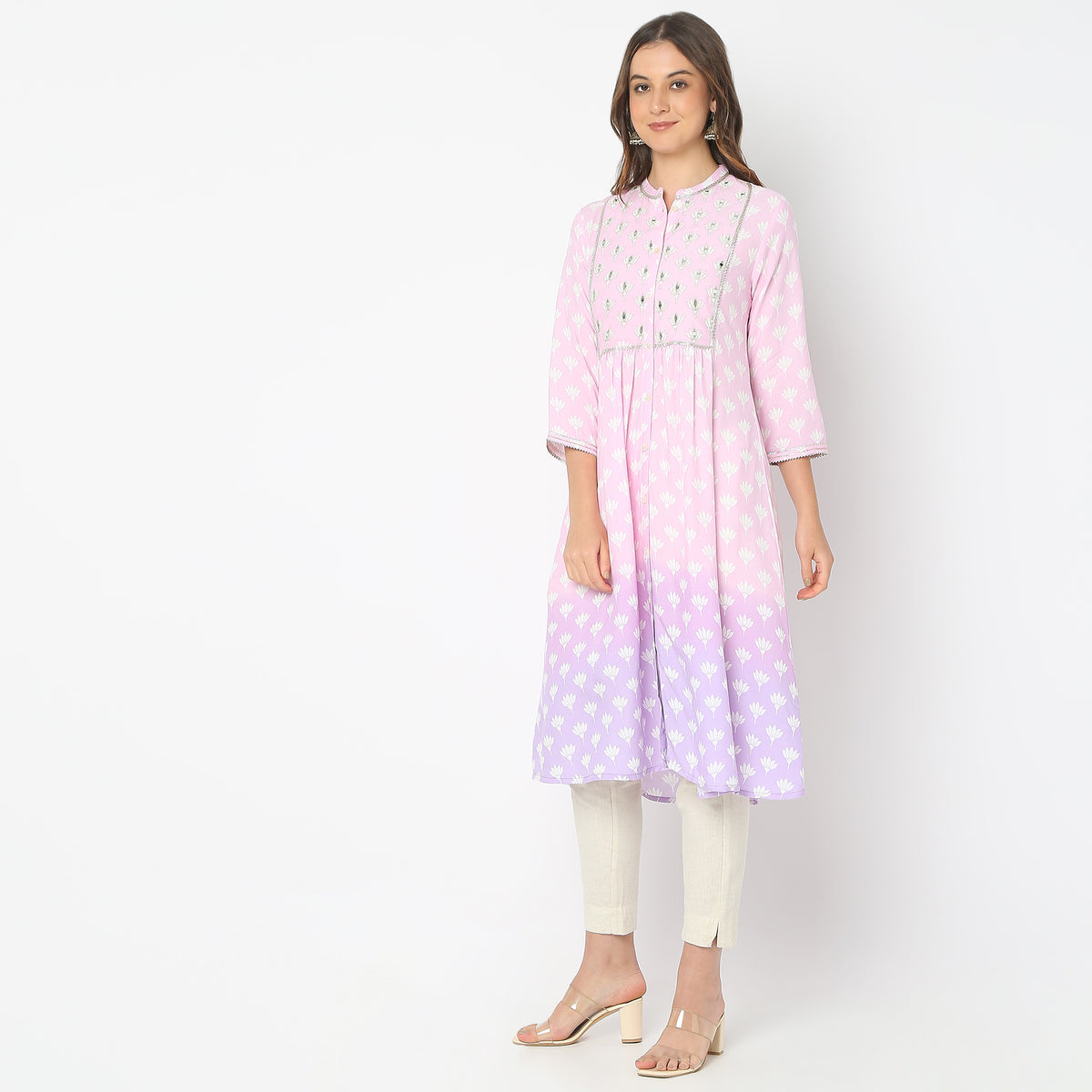 Flare Fit Printed Kurta