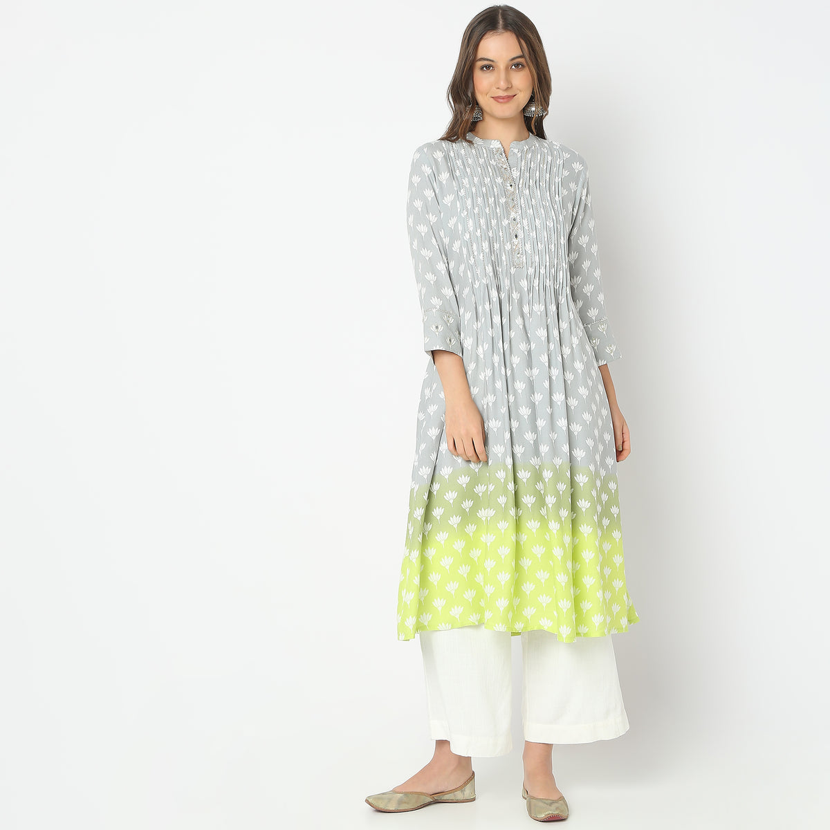 Flare Fit Printed Kurta