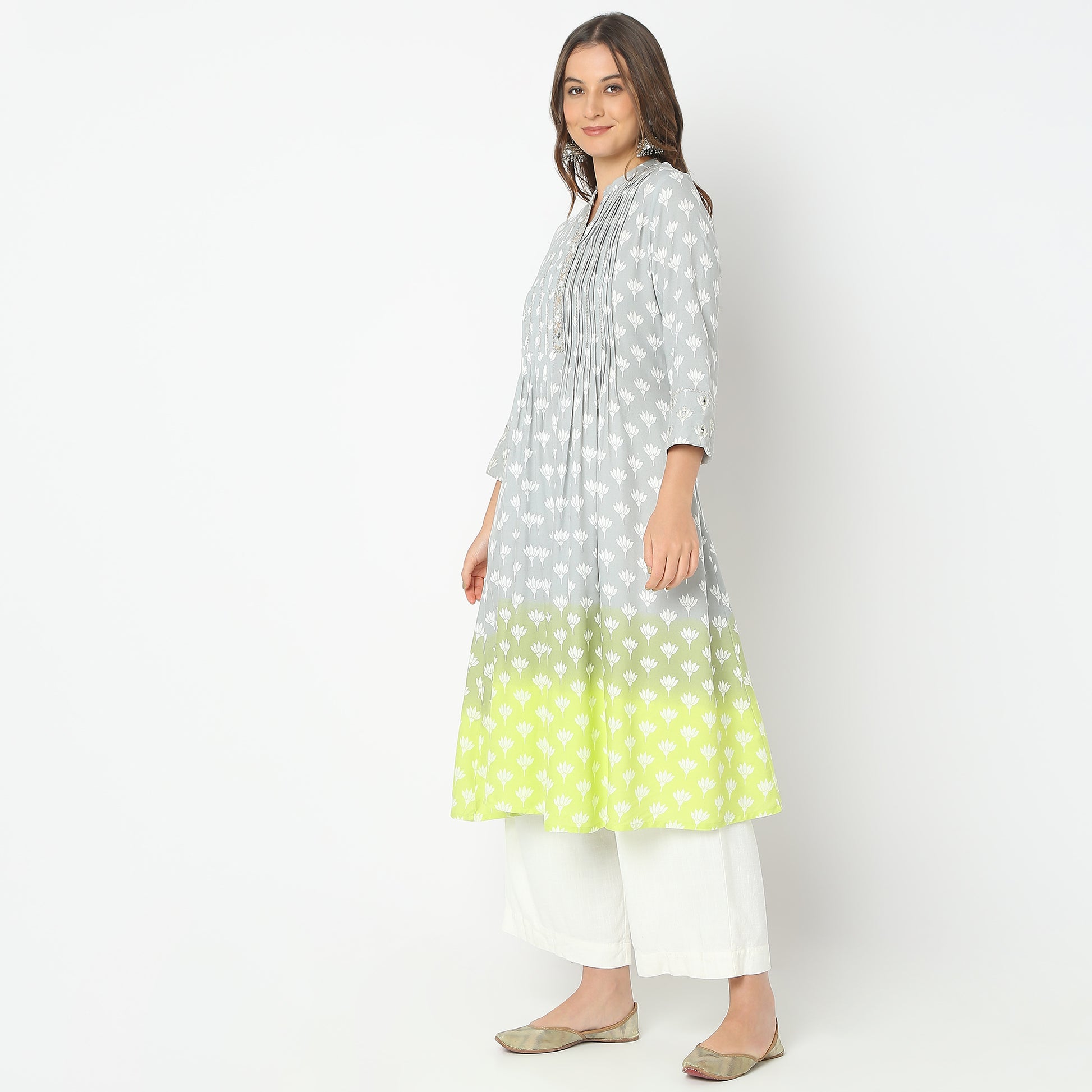 Flare Fit Printed Kurta