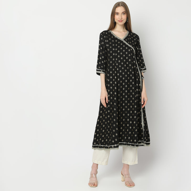 Flare Fit Printed Kurta