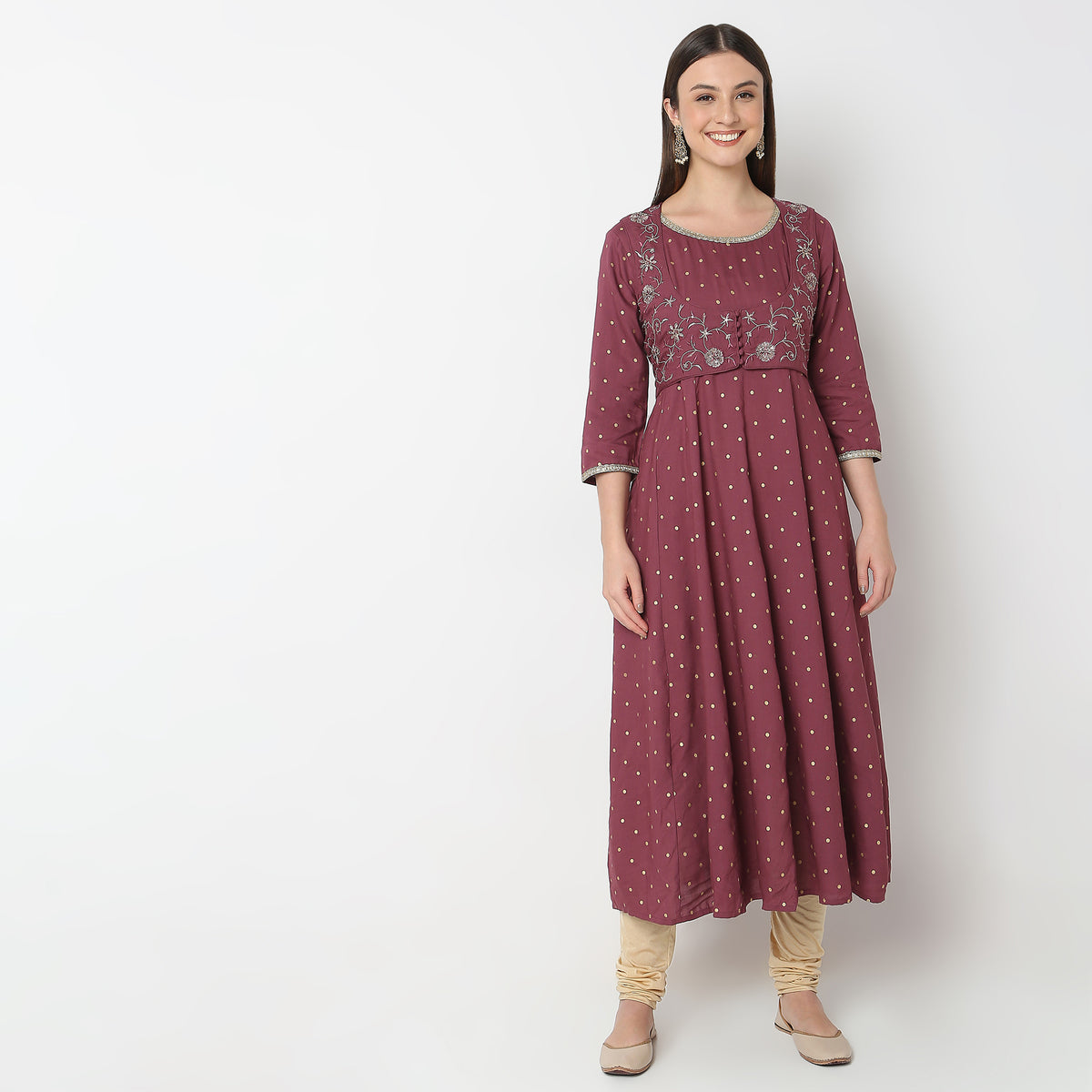 Flare Fit Printed Kurta