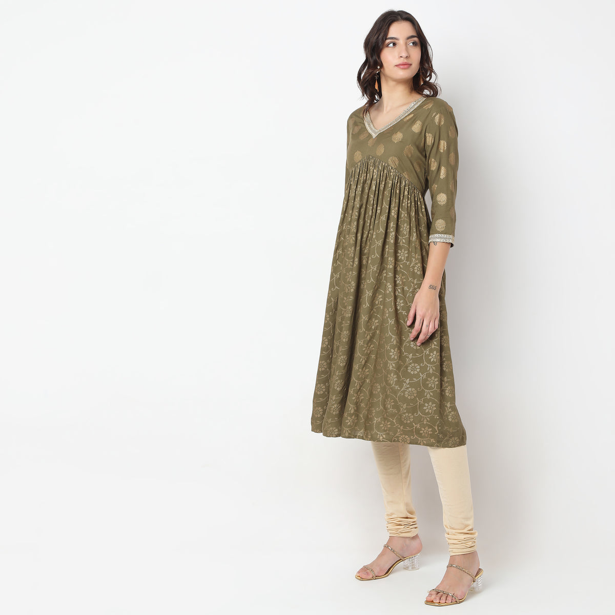 Flare Fit Printed Kurta