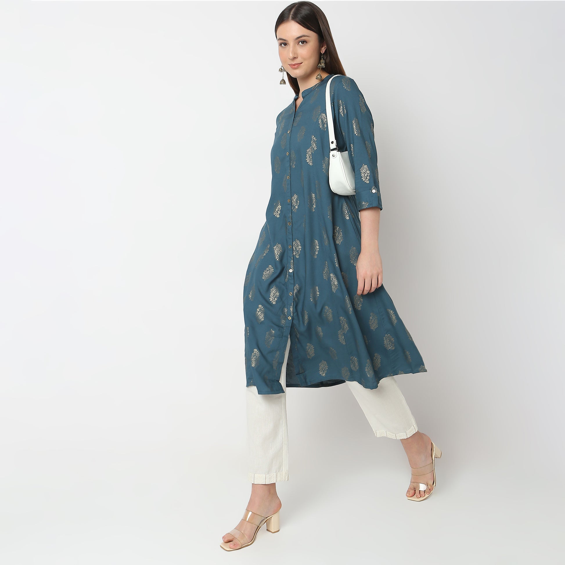 Flare Fit Printed Kurta