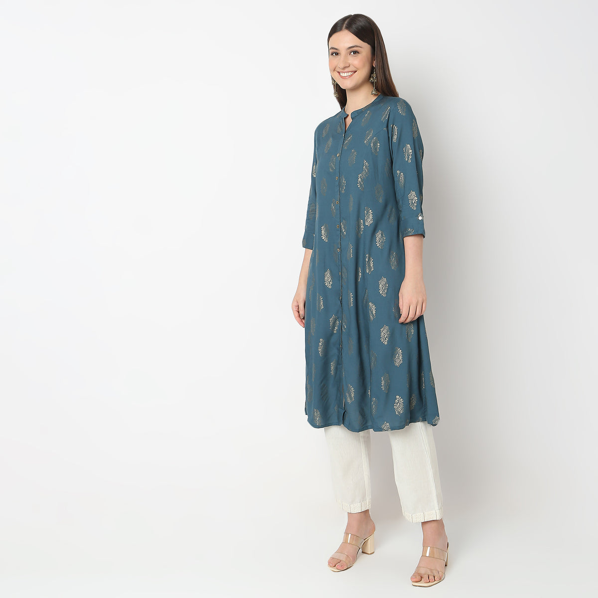 Flare Fit Printed Kurta