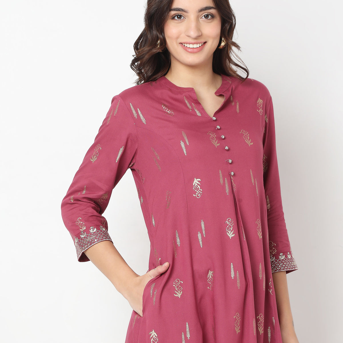 Flare Fit Printed Kurta