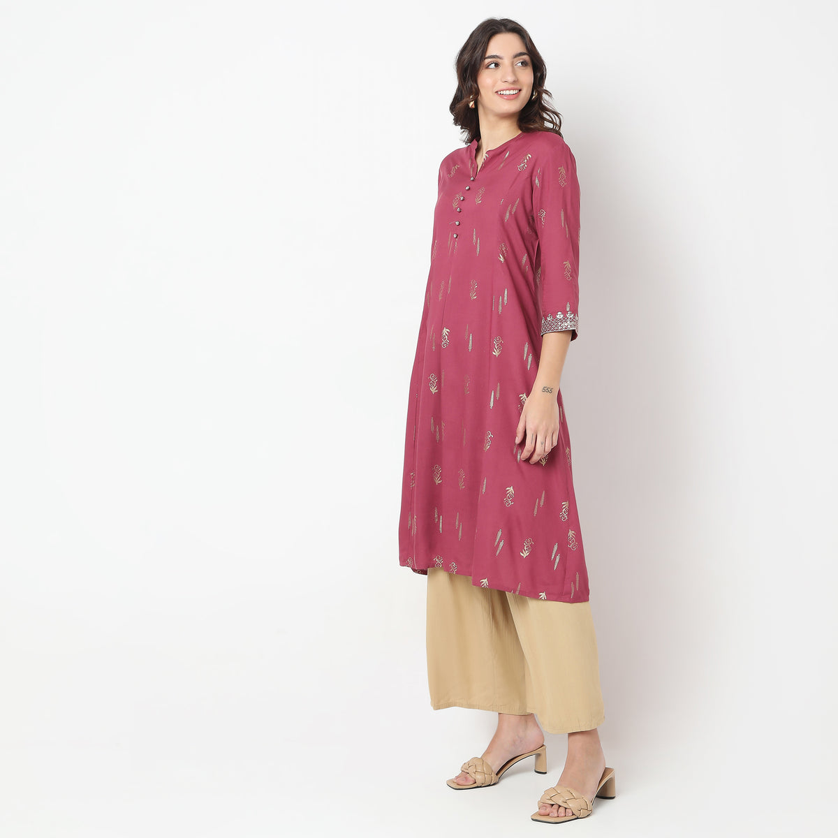 Flare Fit Printed Kurta