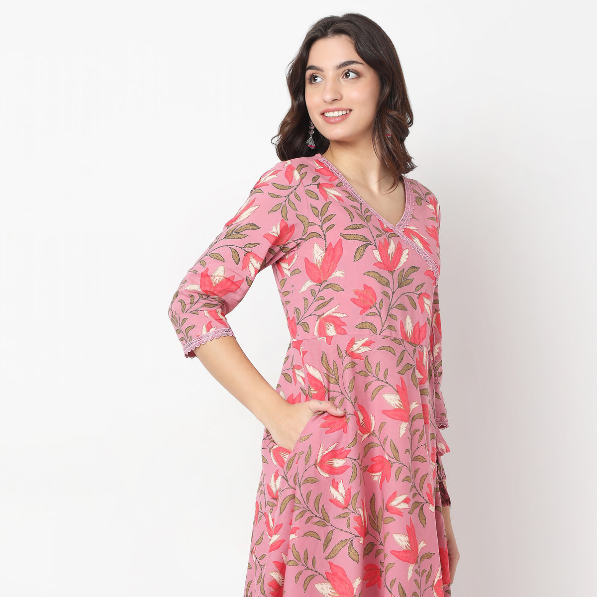 Flare Fit Printed Kurta