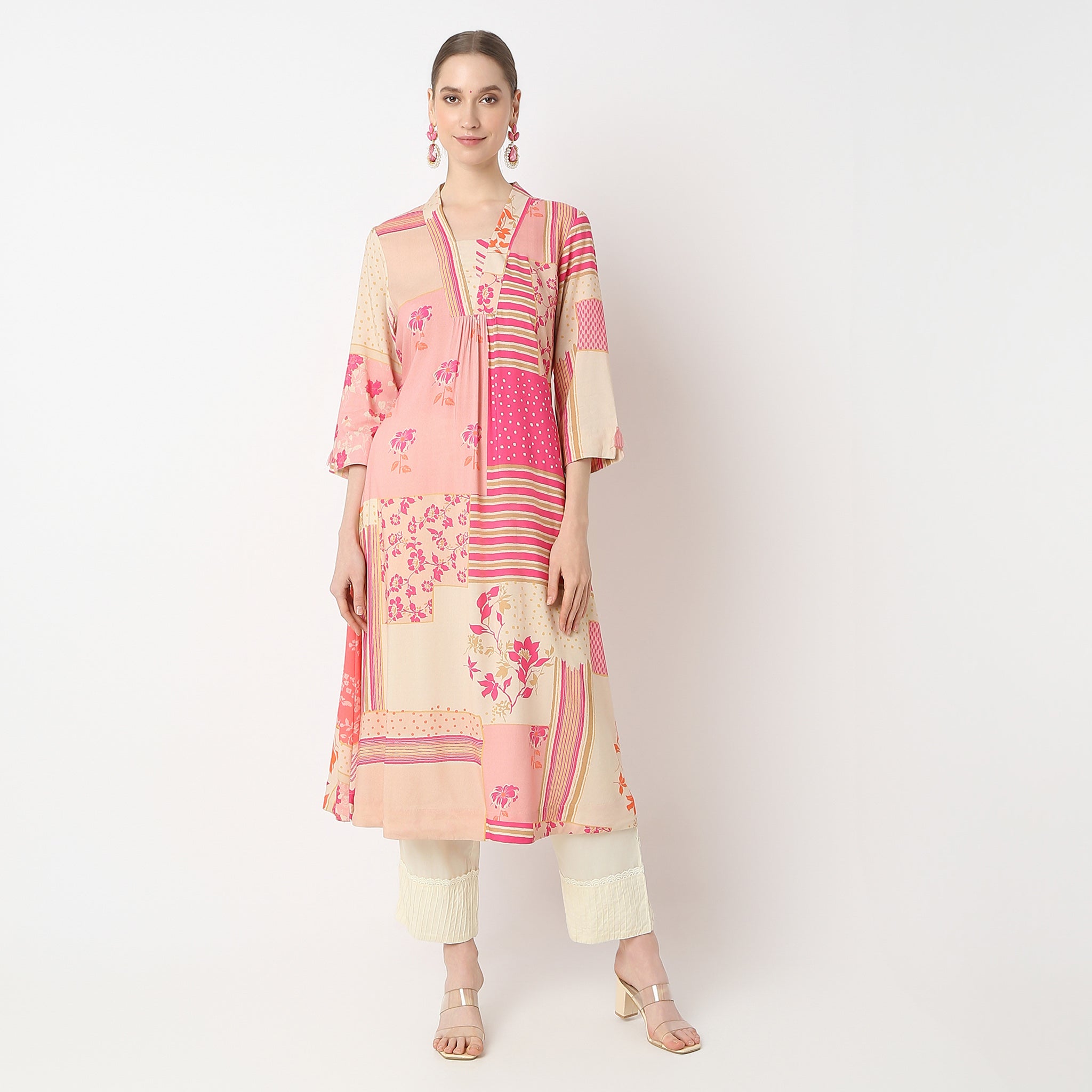 Flare Fit Printed Kurta