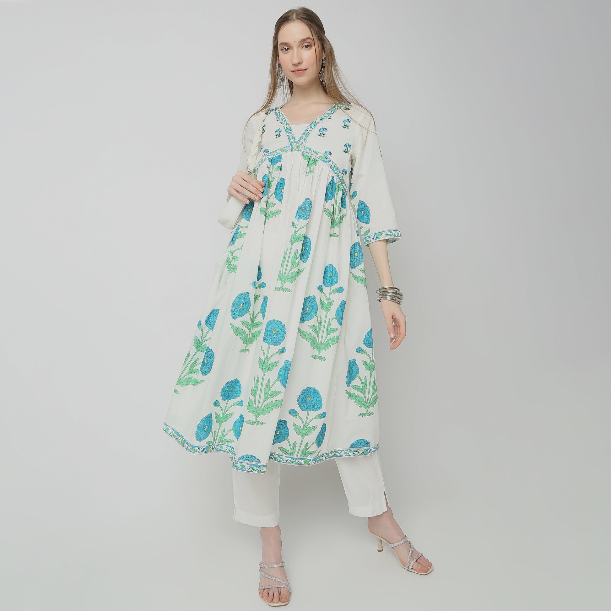 Flare Fit Printed Kurta