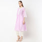 Flare Fit Solid Kurta