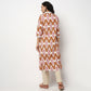 Buy Women Flare Fit Printed Three-Fourth Sleeve Kurta  - Style Union