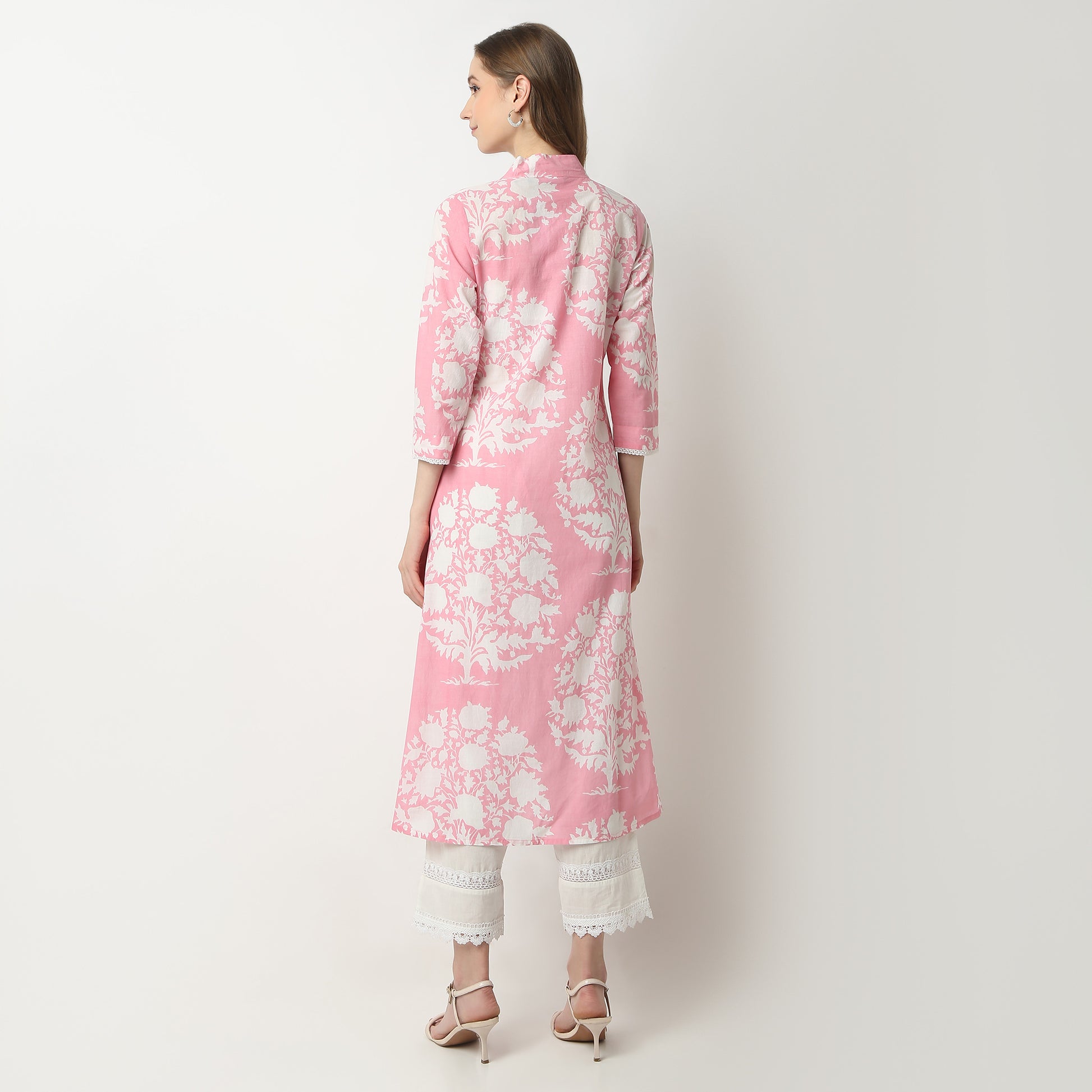 Flare Fit Printed V-Neck Kurta