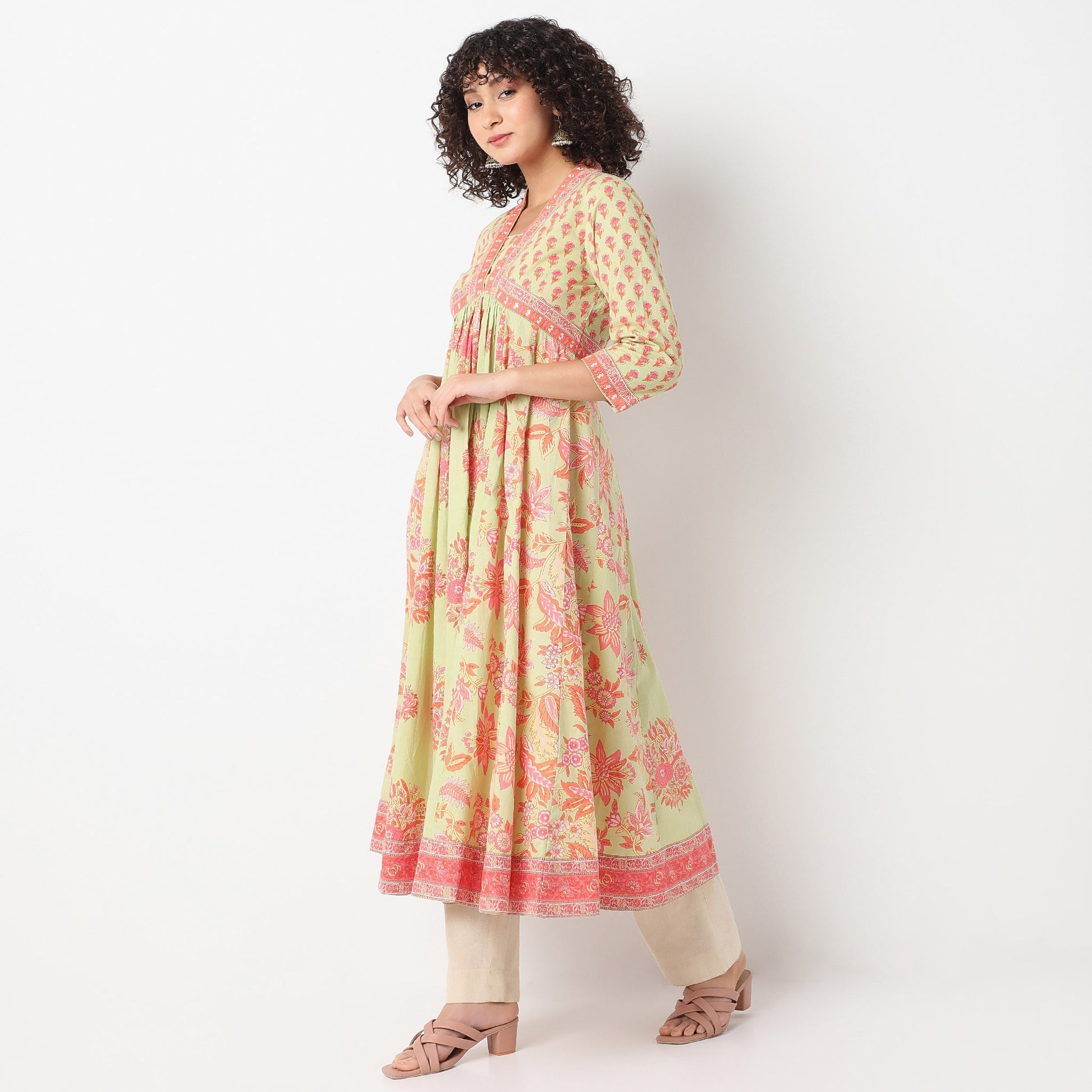 Flare Fit Printed Kurta